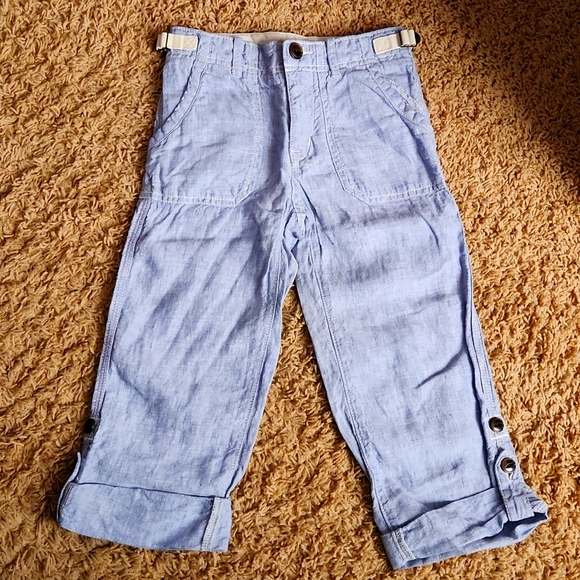 Baby Gap girls light wash pants/capri with adjustable straps size 5 - Picture 1 of 8